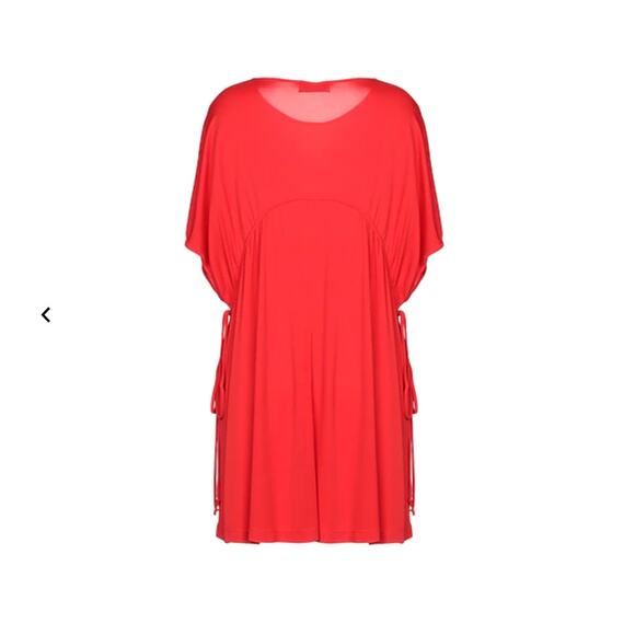 Ruched Shift Mini Dress Black MEDIUM ANNA RACHELE Italian Designer Resort NEW - Picture 5 of 8